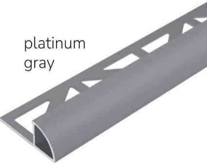 Round Shaped Platinum Gray Grout Match Tile Trim Durondell By Dural 94"