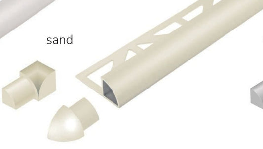 Round Shaped Sand Color Grout Match Tile Trim Durondell By Dural 94"