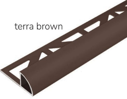 Round Shaped Terra Brown Grout Match Tile Trim Durondell By Dural 94"