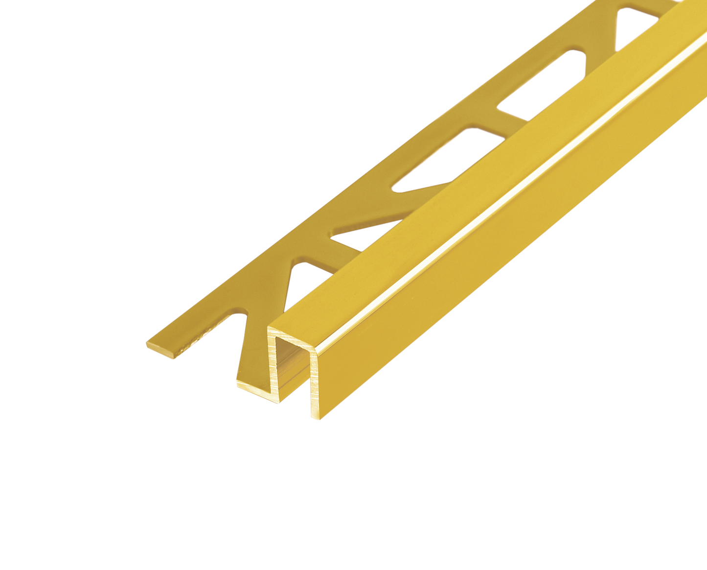 Rectangular Tile Edge Trim Profile Brass Polished High Gloss Duraplus  94"