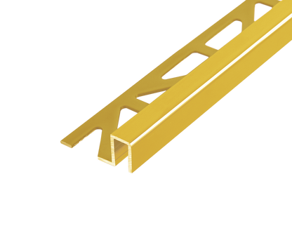 Rectangular Tile Edge Trim Profile Brass Polished High Gloss Duraplus  94"