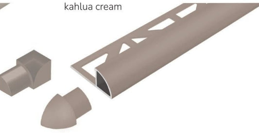 Round Shaped Kahlua Cream Grout Match Tile Trim Durondell By Dural 94"