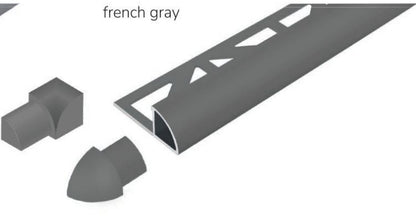 Round Shaped French Gray Grout Match Tile Trim Durondell By Dural 94"