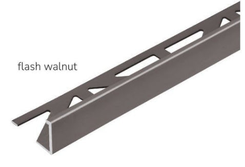 L Shaped Flash Walnut Grout Match Tile Trim Durosol By Dural 94"