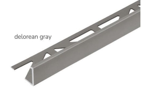 L Shaped Delorean Gray Grout Match Tile Trim Durosol By Dural 94