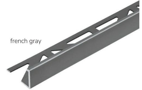 L Shaped French Gray Grout Match Tile Trim Durosol By Dural 94"