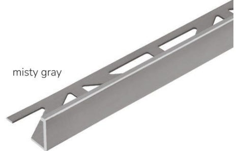 L Shaped Misty Gray Grout Match Tile Trim Durosol By Dural 94"