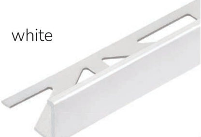 L Shaped Edge White Grout Match Tile Trim Durosol By Dural 94"