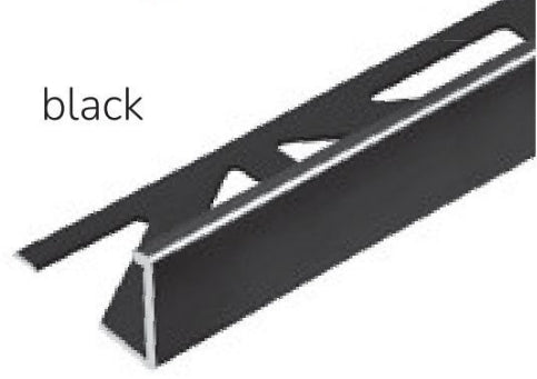 L Shaped Edge Black Grout Match Tile Trim Durosol By Dural 94"