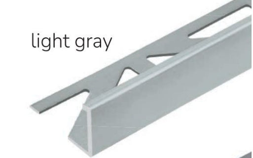 L Shaped Light Gray Grout Match Tile Trim Durosol By Dural 94"