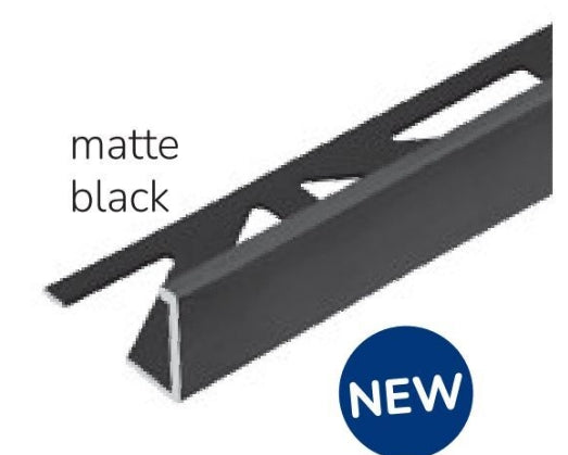 L Shaped Edge Matte Black Grout Match Tile Trim Durosol By Dural 94"