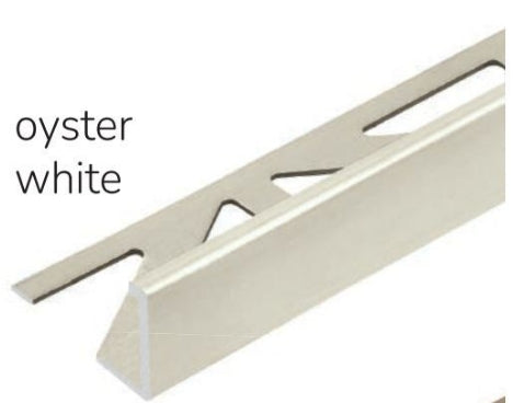 L Shaped Oyster White Grout Match Tile Trim Durosol By Dural 94"