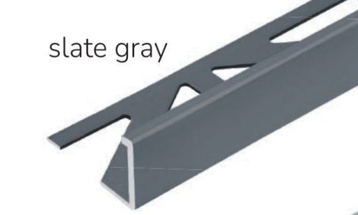 L Shaped Slate Gray Grout Match Tile Trim Durosol By Dural 94"