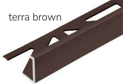 L Shaped Terra Brown Grout Match Tile Trim Durosol By Dural 94"