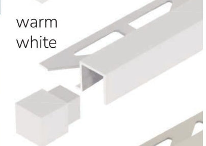 Square Edge Warm White Grout Match Tile Trim  Squareline By Dural - 94"