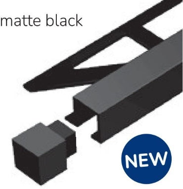 Square Edge Matte Black Grout Match Tile Trim  Squareline By Dural - 94"