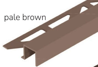 Square Edge Pale Brown Grout Match Tile Trim  Squareline By Dural - 94"