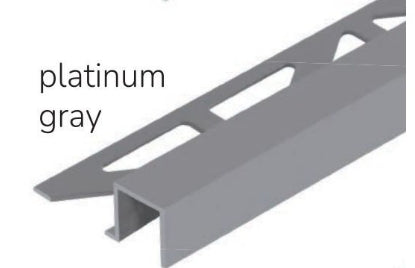 Square Edge Platinum Gray Grout Match Tile Trim  Squareline By Dural - 94"