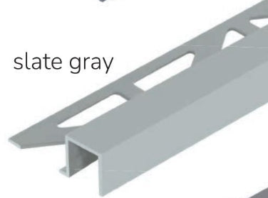 Square Edge Slate Gray Grout Match Tile Trim  Squareline By Dural - 94"