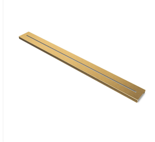 Linear Drain Grate Minimalist Design In Dark Gold By Compotite