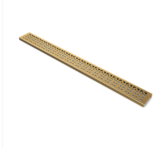 Linear Drain Grate Mission Design In Dark Gold By Compotite