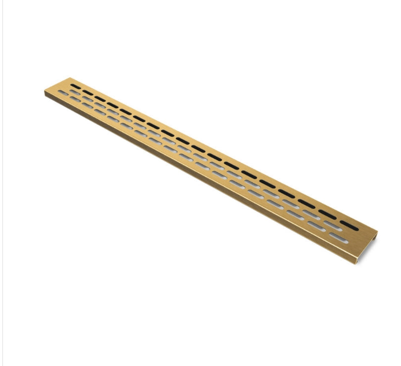 Linear Drain Grate Oval Design In Dark Gold By Compotite