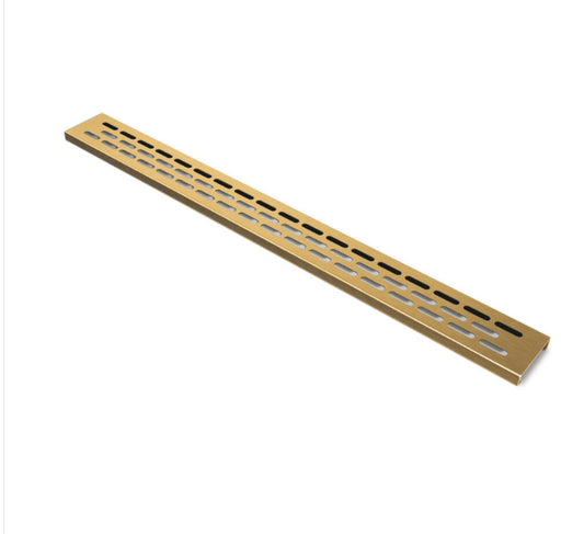 Linear Drain Grate Oval Design In Dark Gold By Compotite