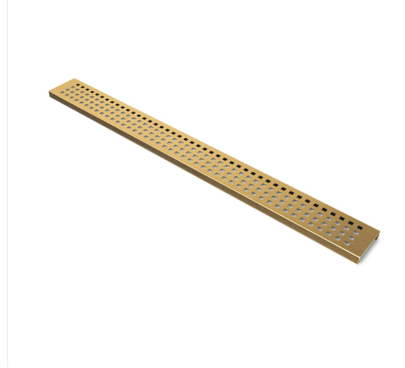 Linear Drain Grate Square Design In Dark Gold By Compotite