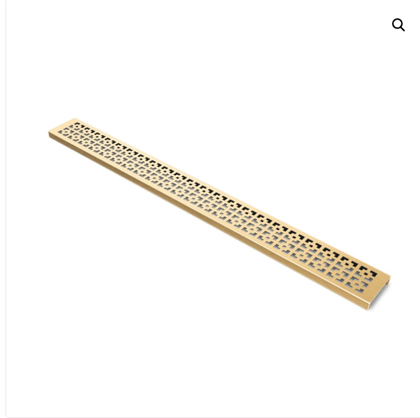 Linear Drain Grate Mission Design In Light Gold By Compotite