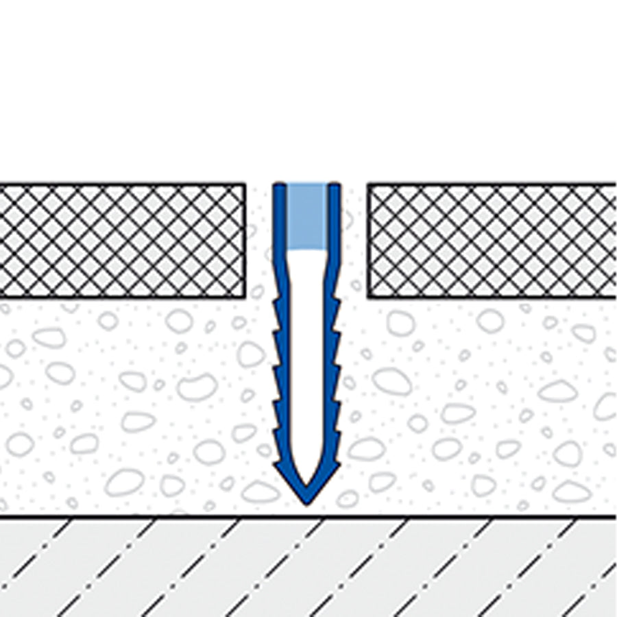 Expansion and Movement Joint Tile Profile Gray Narrow Base for Thick Bed Installation 94" Duraflex TL PVC