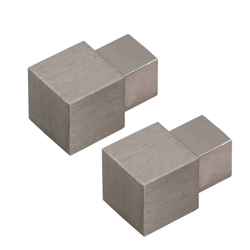 Square Corner Piece Edge Tile Trim High Gloss Anodized Nickel Titanium (2 Pieces) Squareline