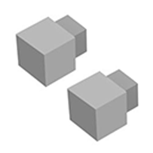 Square Corner Piece Edge Tile Trim Concrete Gray (2 Pieces) Squareline