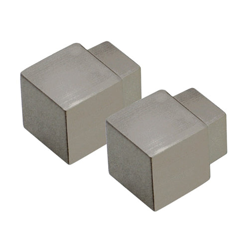 Square Corner Piece Edge Tile Trim Nickel Titanium (2 Pieces) Squareline