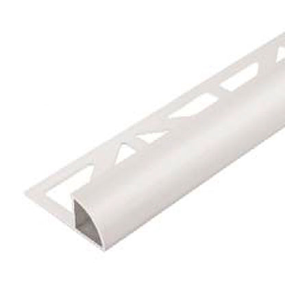 Round Edge Tile Trim Warm White Powder Coated Durondell 39"