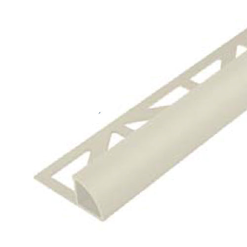 Round Edge Tile Trim Oyster White Powder Coated Durondell 94"