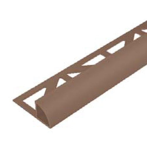 Round Edge Tile Trim Pale Brown Powder Coated Durondell 94"