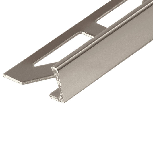 L Shape Edge Tile Trim High Gloss Anodized Nickel Titanium Durosol 94"