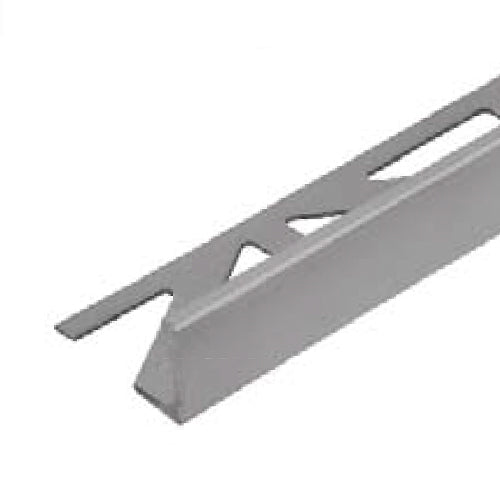 L Shape Edge Tile Trim Platinum Gray Powder Coated Durosol 94"