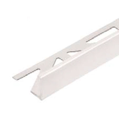 L Shape Edge Tile Trim Warm White Powder Coated Durosol 39"