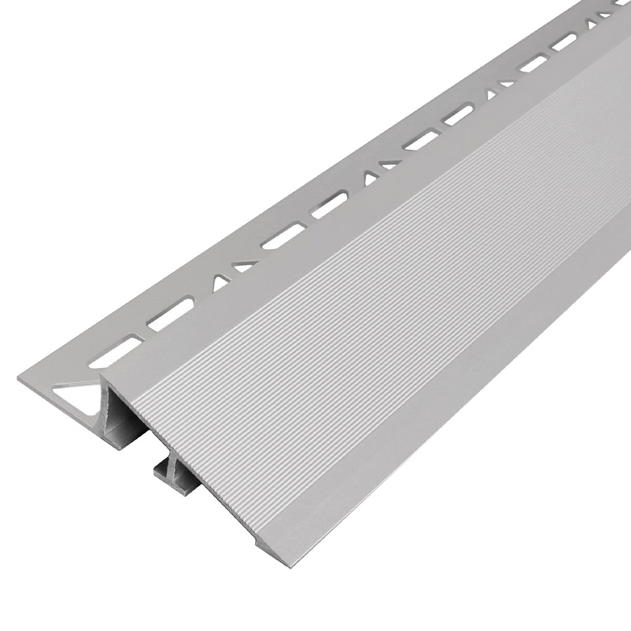 Ramp Transition Floor Tile Profile Silver Anodized with Grip Duratrans ...