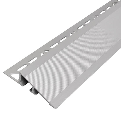 Ramp Transition Floor Tile Profile Silver Anodized with Grip Duratrans 94"