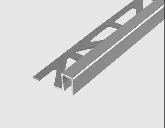 Rectangular Tile Edge Trim Profile High Polished Brass Duraplus 94"