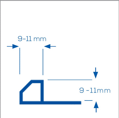 Diamond Edge External Corner Piece Tile Trim Concrete Gray Duraplus (2 Pieces)