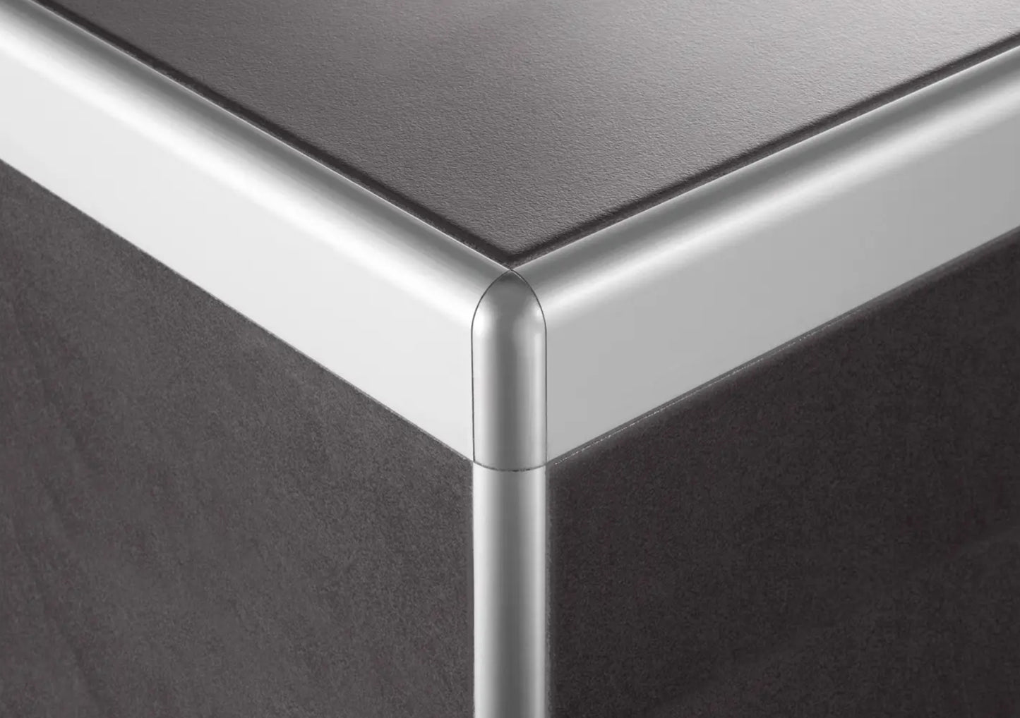 Durable Counter Top Metallic Silver External Corner By Durastep By Dural