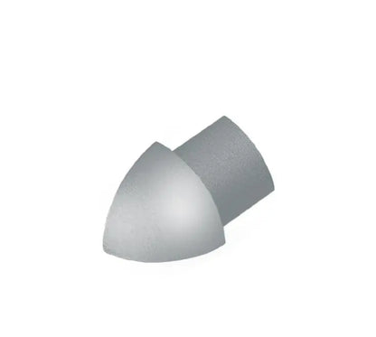 Round External Corner Piece Edge Tile Trim Mercury High Gloss Anodized Brushed (2 Pieces) Durondell