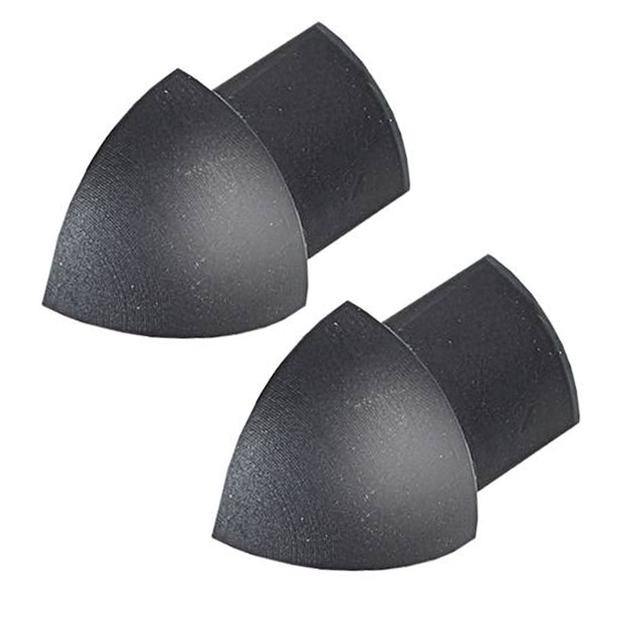 Round External Corner Piece Edge Tile Trim Matte Black (2 Pieces) Durondell