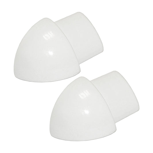 Round External Corner Piece Edge Tile Trim White (2 Pieces) Durondell