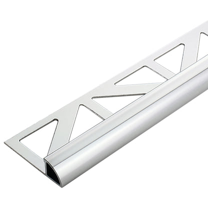 Long Tile With Rounded Edge Round Edge Tile Trim High Gloss Silver Durondell 94