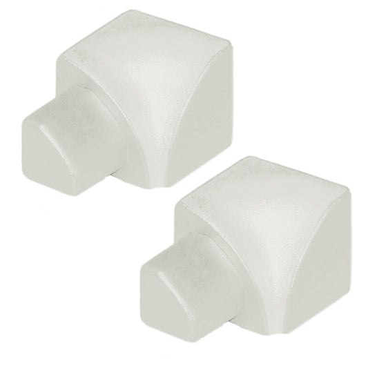 Round Internal Corner Piece Edge Tile Trim White (2 Pieces) Durondell