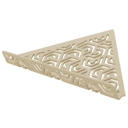 Floating Corner Tile Shower Shelf Triangular with Railing & Hanger Sand Penta Design Ti-Shelf